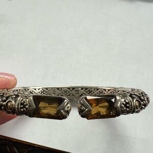 John Hardy kick cuff bracelet with cognac quartz